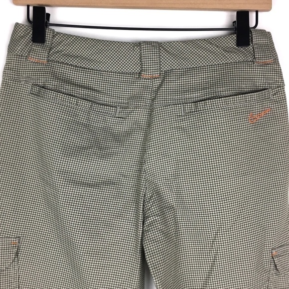 NIKE Golf Pants Sport Capri Crop Dri-Fit Cargo Pocket Cuffed Dots Stretch Size 4 - Picture 5 of 13
